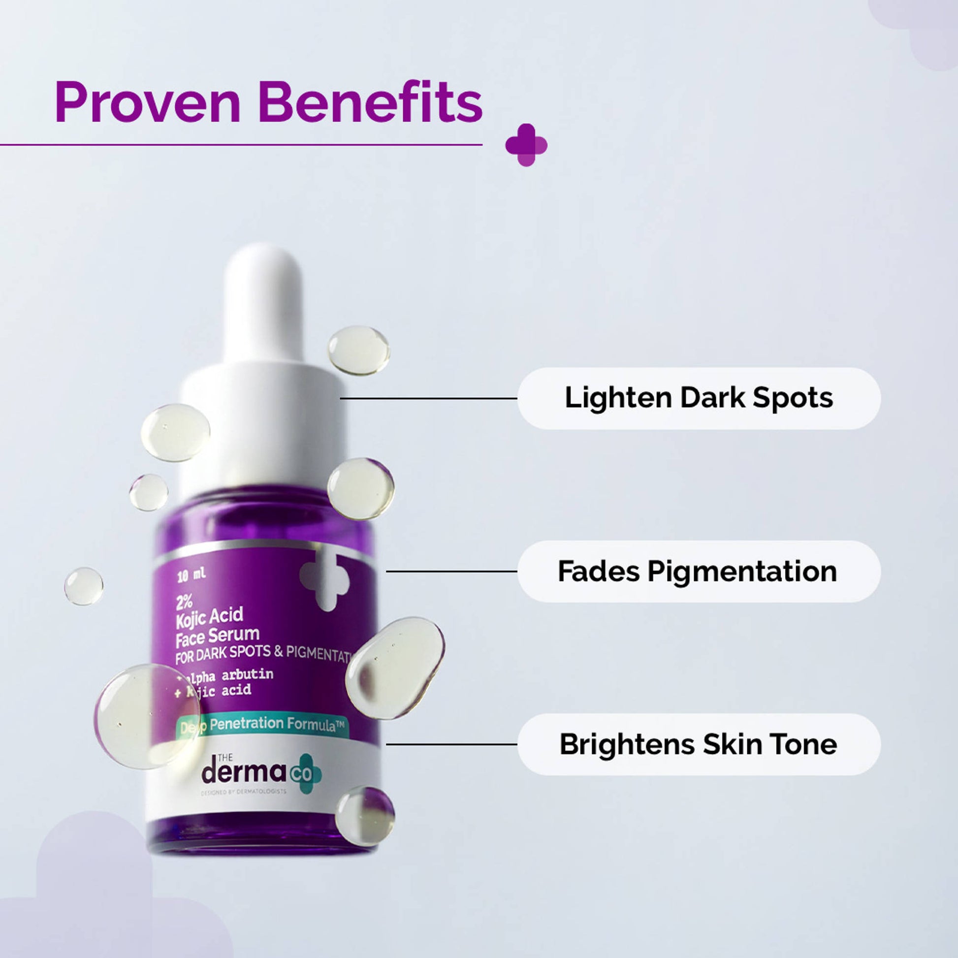 The Derma Co 2% Kojic Acid Face Serum for Dark spots reduction, Pigmentation & Blemishes