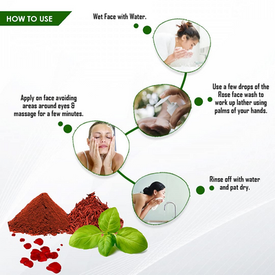 Khadi Mauri Herbal Rose Face Wash