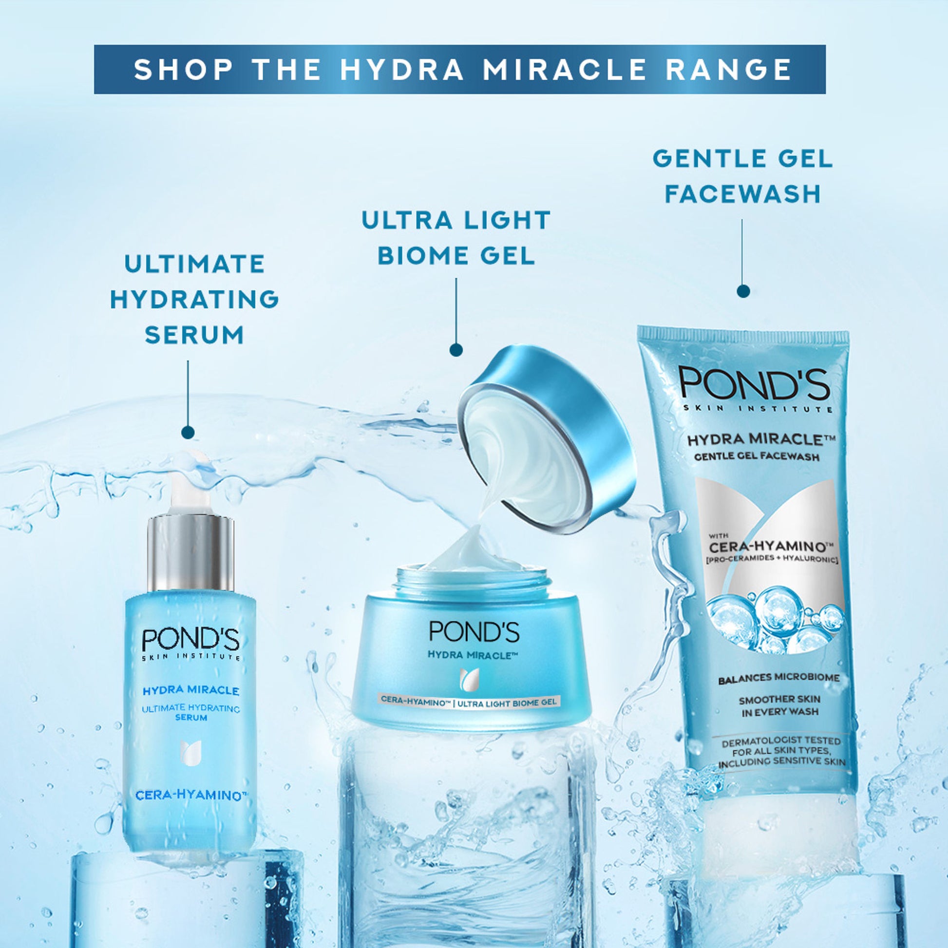 Ponds Hydra Light Hyaluronic Acid Gel Facewash