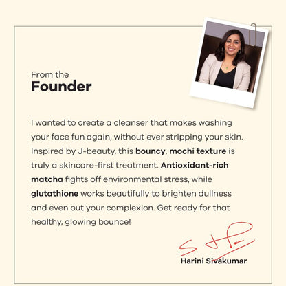 Earth Rhythm Mochi Pudding Brightening Cleanser With Matcha & Glutathione
