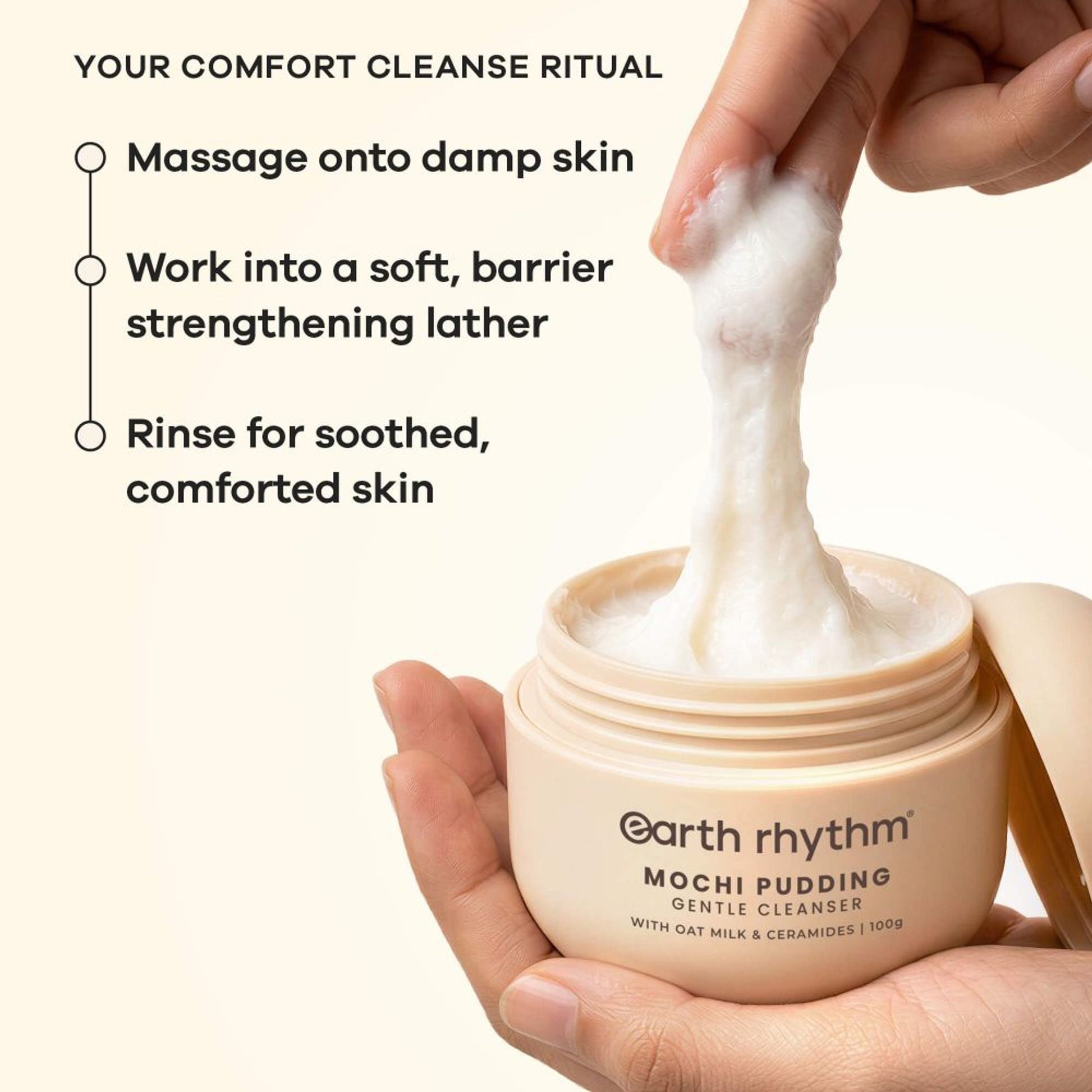 Earth Rhythm Mochi Pudding Gentle Cleanser With Oats Milk & Ceramides