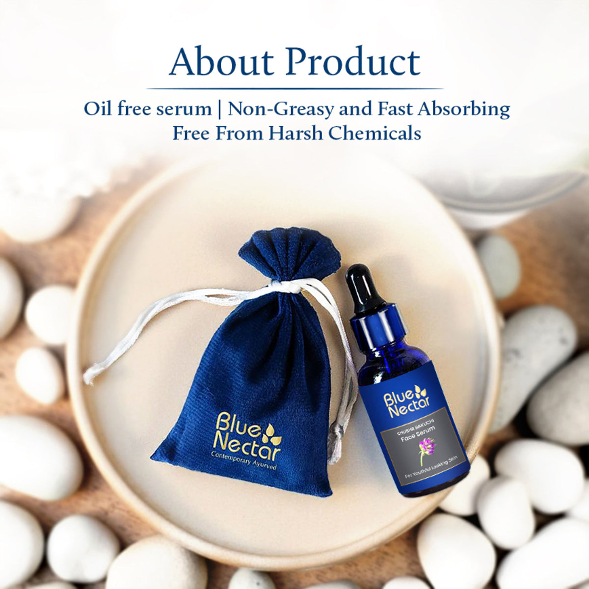 Blue Nectar Bakuchi Anti Aging Face Serum for Fine Lines & Wrinkles