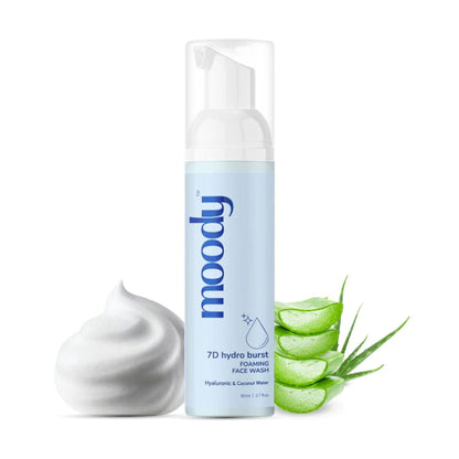Moody 2% Hyaluronic Acid Gentle Foaming Face Wash Cleanser For Oil & Dirt Removal