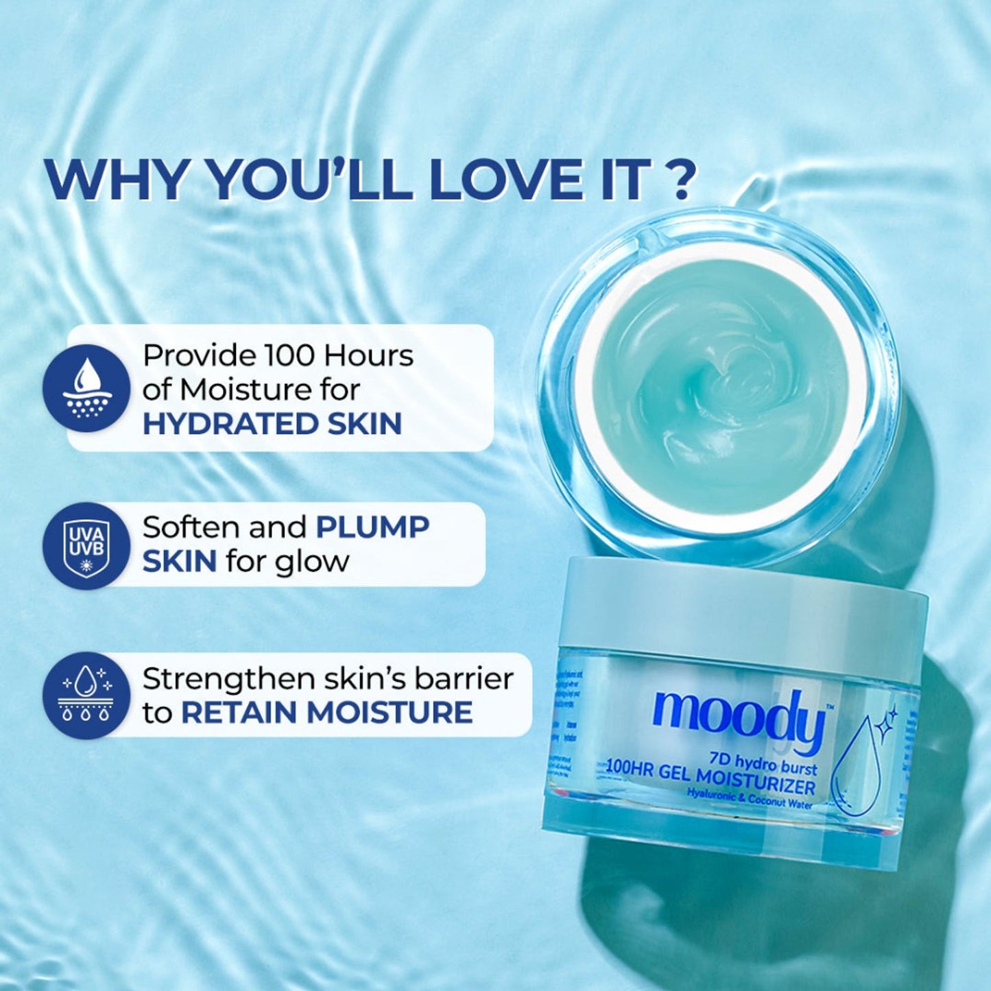 Moody Hydroburst Light Weight Oil Free Gel Moistuiser