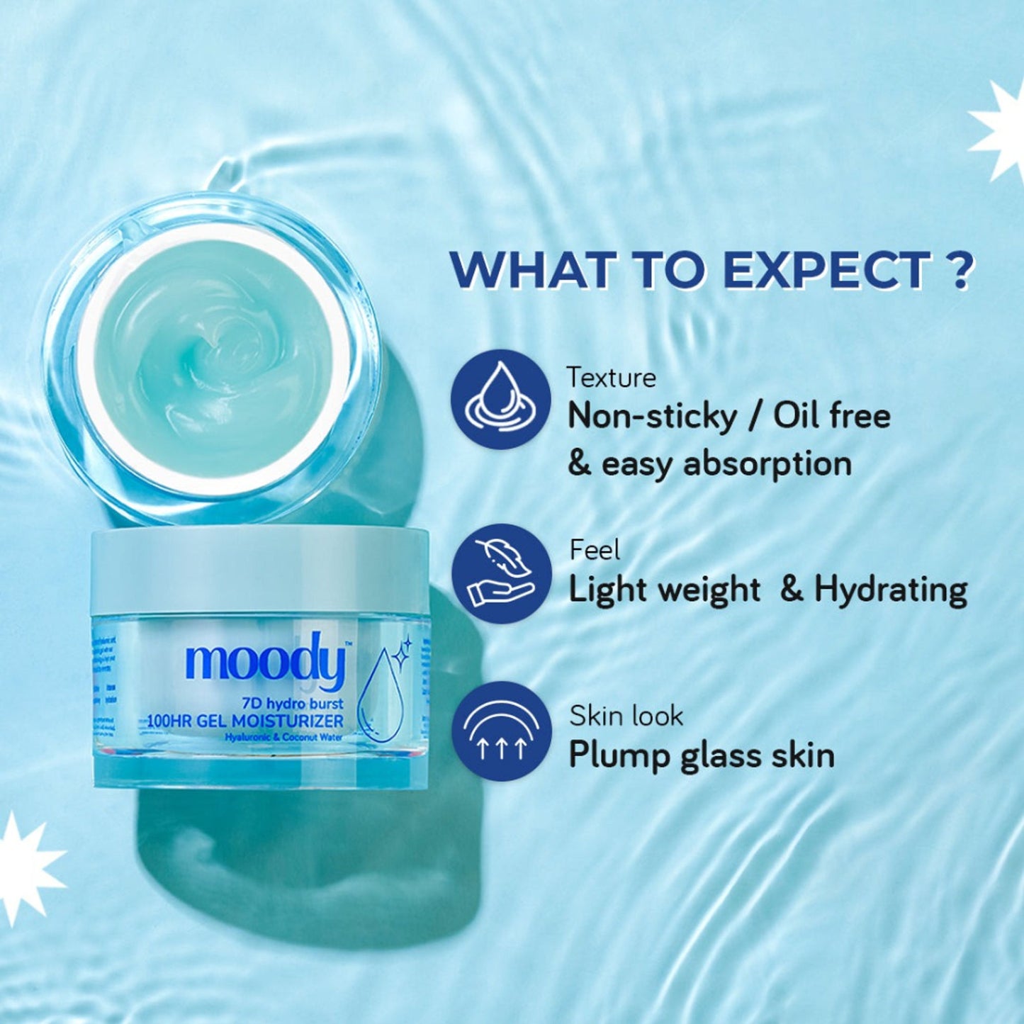 Moody Hydroburst Light Weight Oil Free Gel Moistuiser
