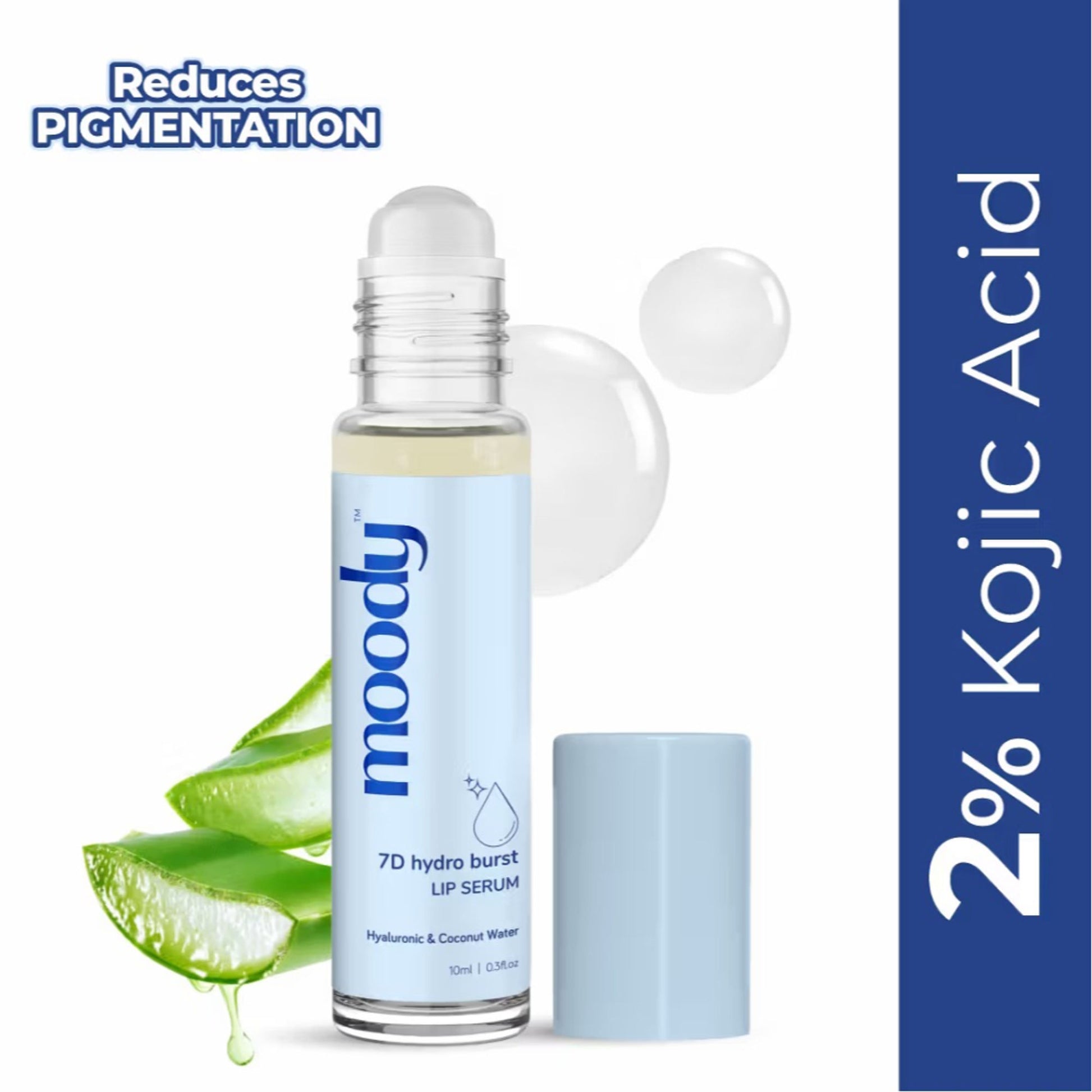 Moody Lip Plumping Serum with Hyaluronic & Kojic Acid for Dark Pigmented Lips