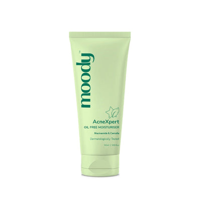 Moody AcneXpert Oil Free Moisturizer with Niacinamide & Green Tea for Oily & Acne Prone Skin