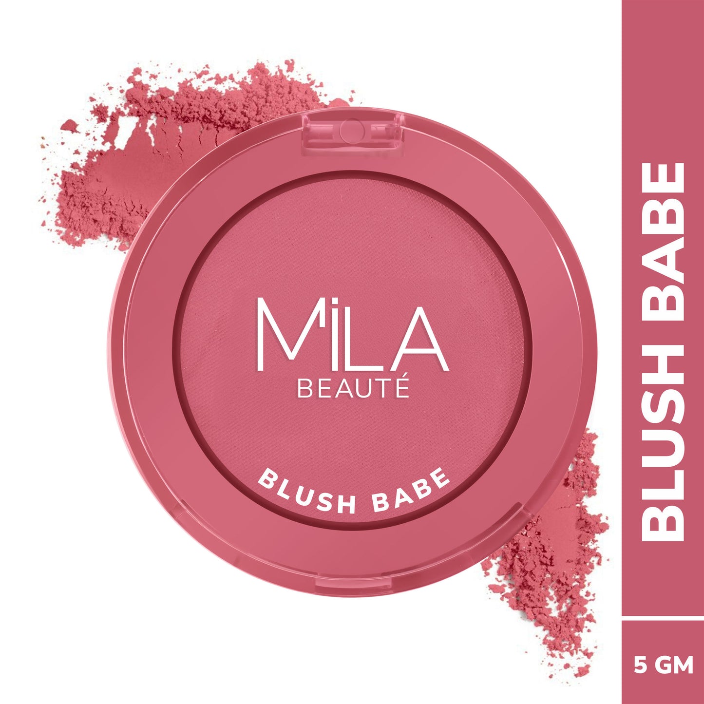 Mila Beauté Matte Finish Blush Babe Powder Blush With Rosehip Oil - Berry Punch