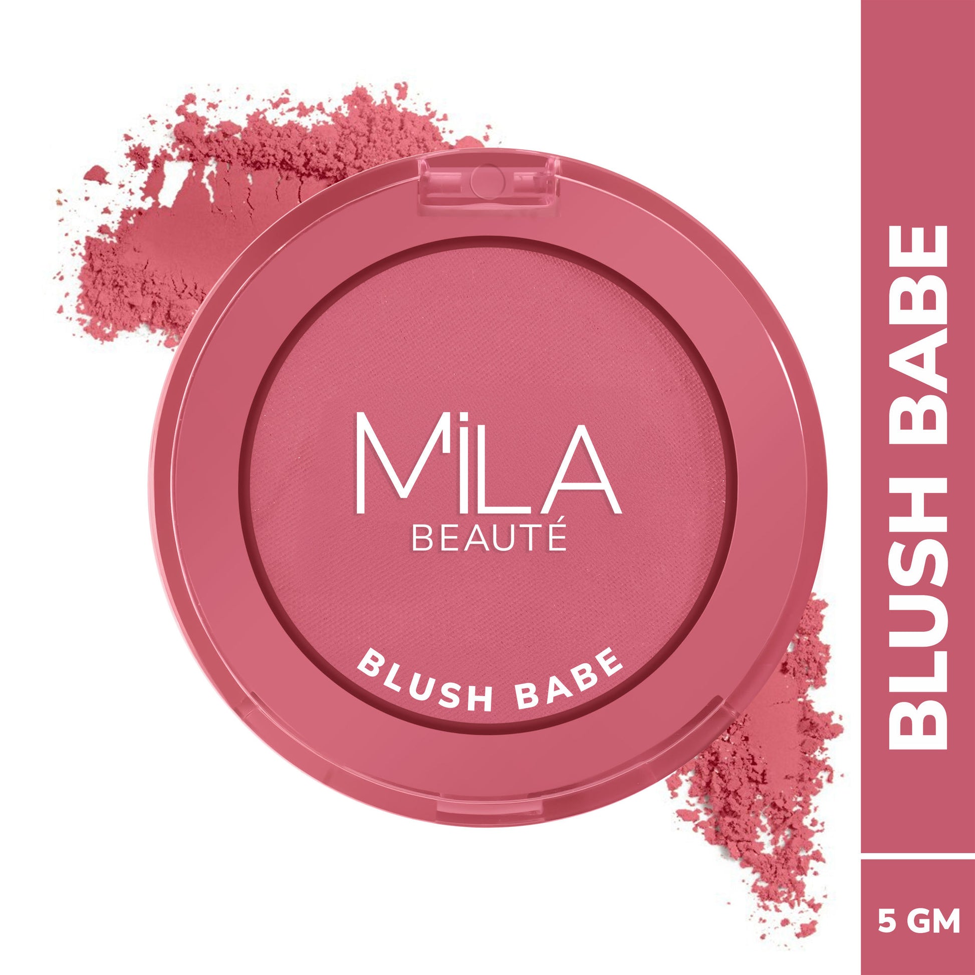 Mila Beauté Matte Finish Blush Babe Powder Blush With Rosehip Oil - Berry Punch