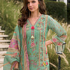 Dhiyona IE Floral Printed Sequinned Linen Kurta With Trousers And Dupatta