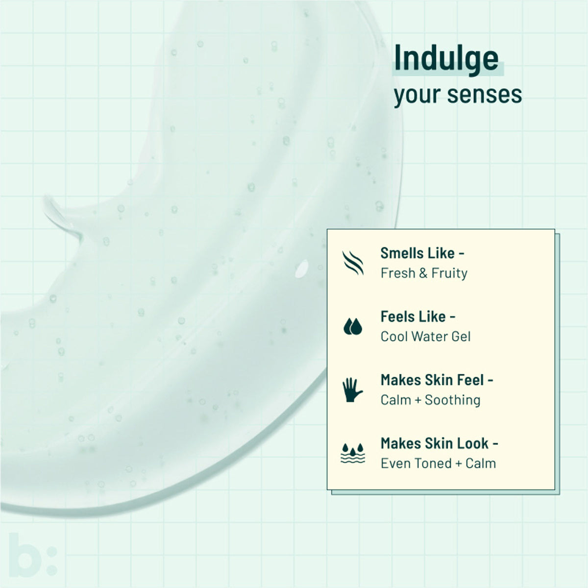 Biocule The Calm soothing face serum for sensitive skin, clear bottle with dropper and calming ingredients visible.