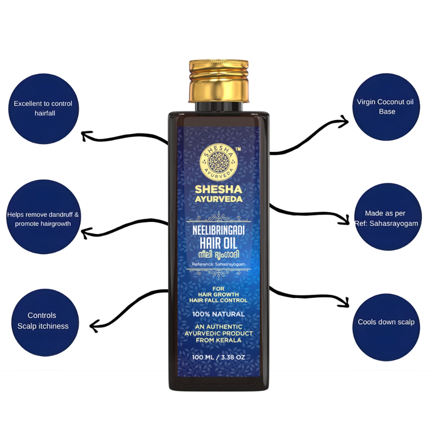 Shesha Ayurveda Neeli Bringadi Hair Growth & Hairfall Control Oil
