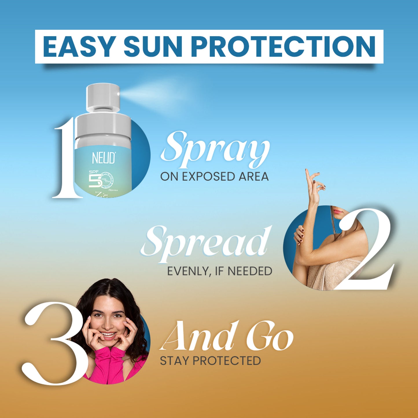 Neud Invisible Sunscreen Spray SPF 50++++