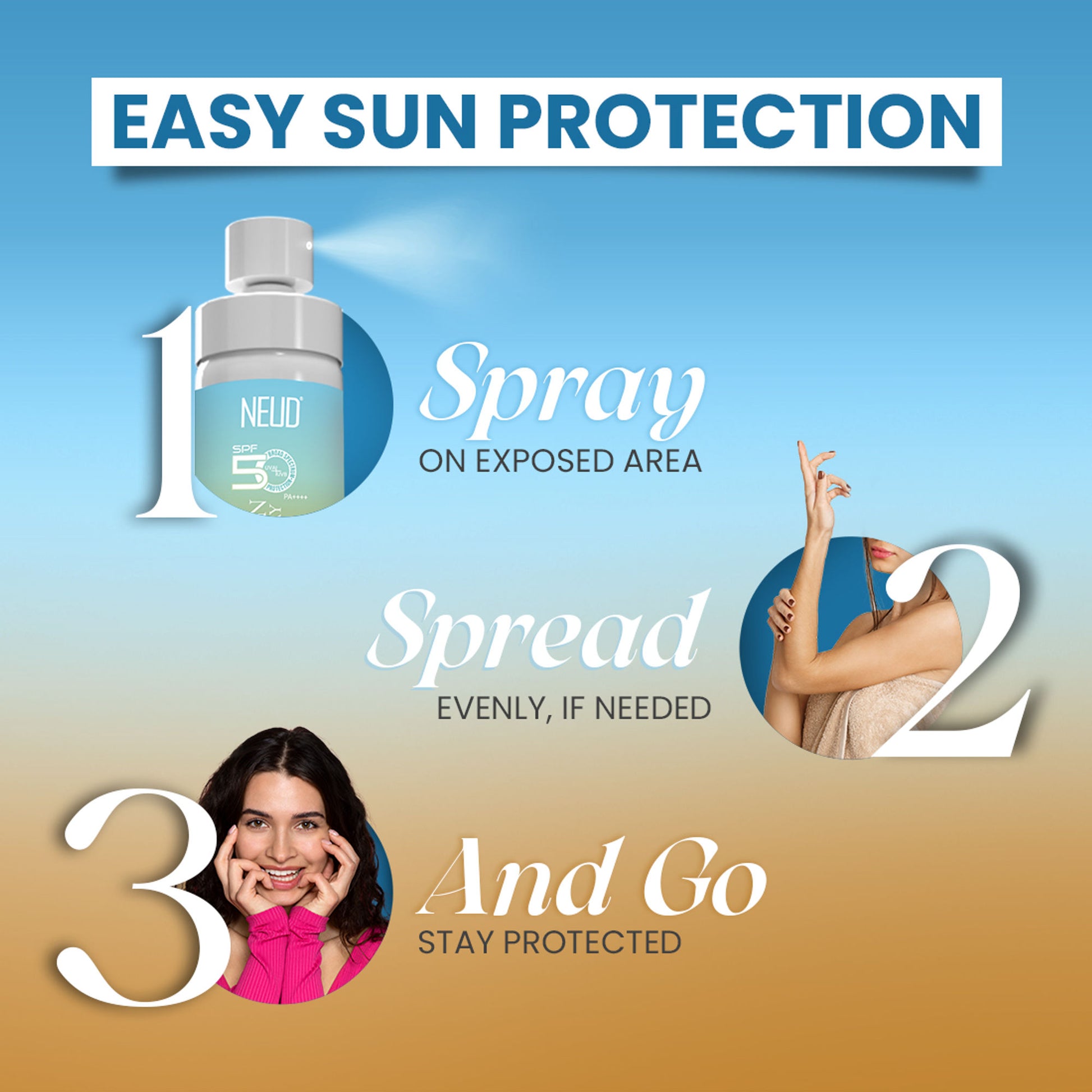 Neud Invisible Sunscreen Spray SPF 50++++