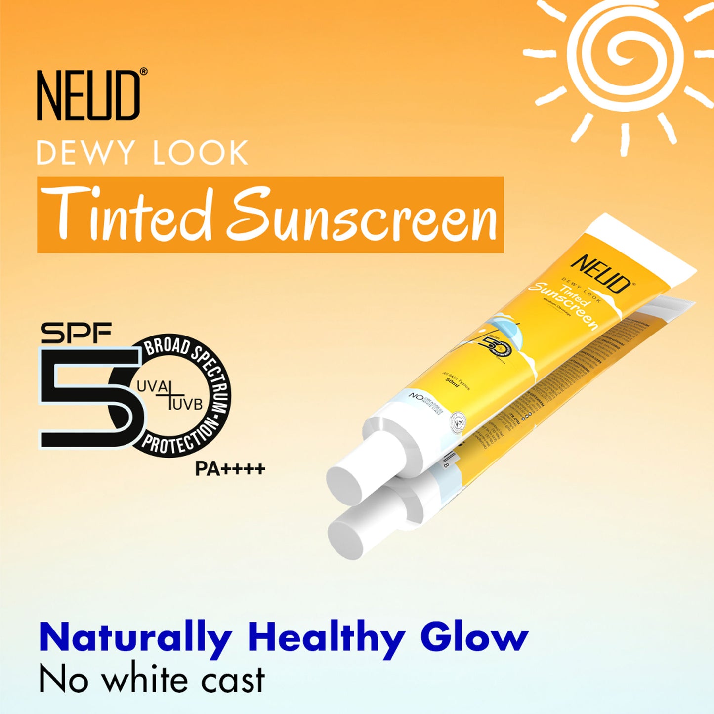 Neud Dewy Look Tinted Sunscreen SPF 50++++
