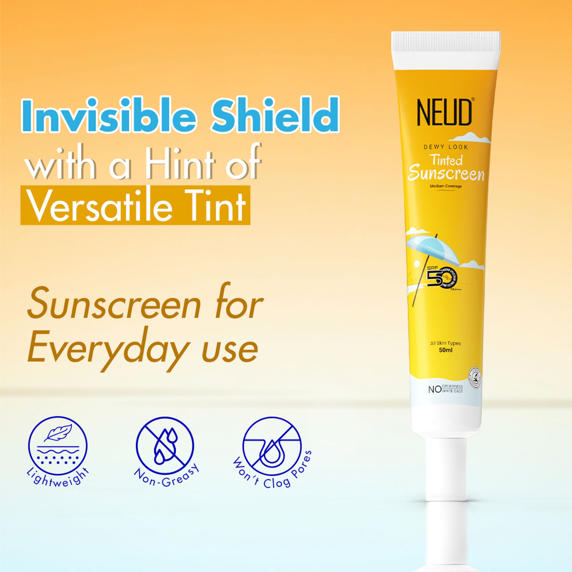 Neud Dewy Look Tinted Sunscreen SPF 50++++