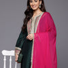 Indyancart VA Women's Yoke Design Gotta Patti Kurta with Trousers & Dupatta