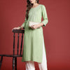 Dhiyona IE Floral Embroidered Thread Work Kurta