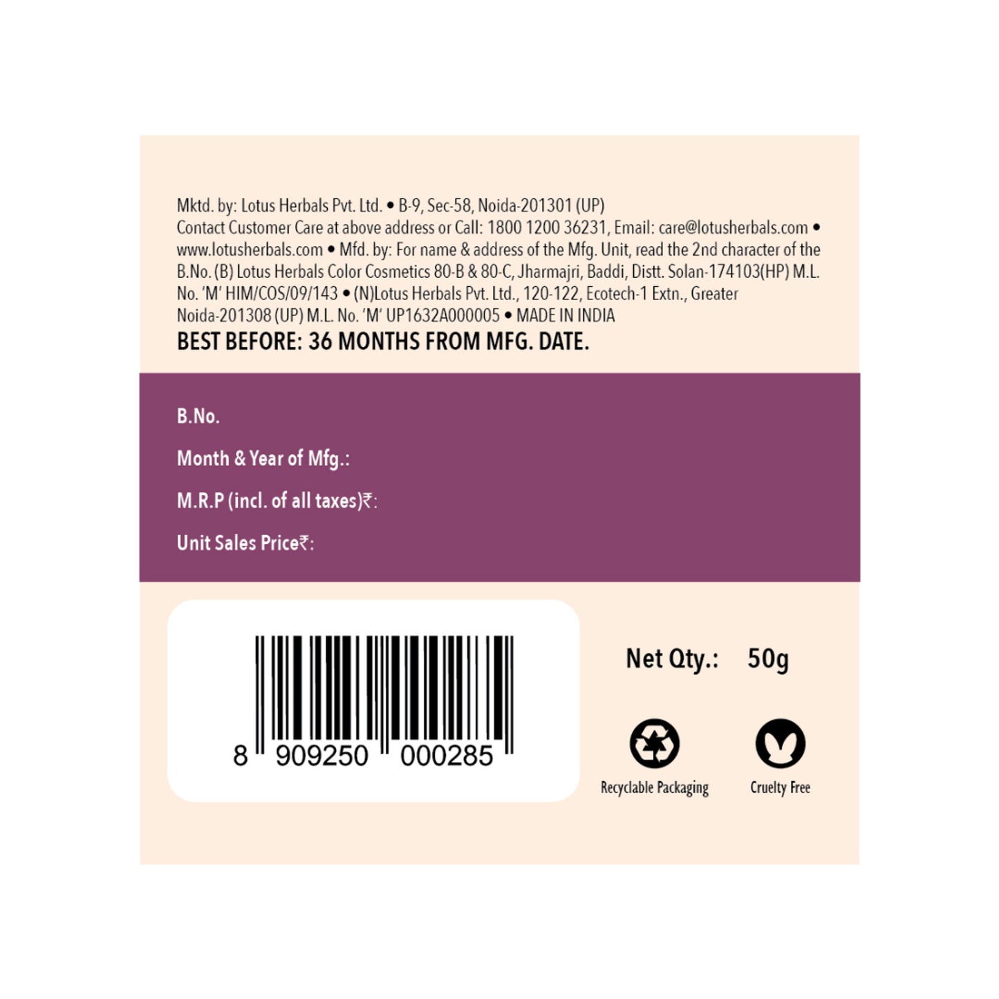 Lotus Herbals Nutramoist Skin Renewal Daily Moisturising Face Cream, SPF 25 for All Skin Types