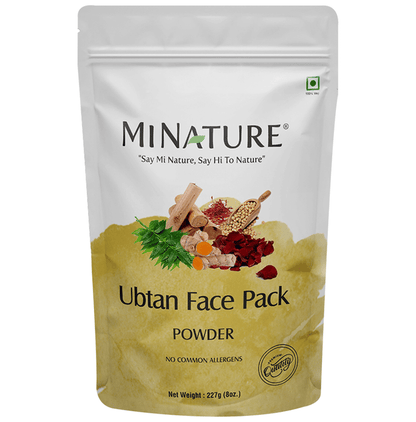 Miniature Ubtan face pack powder in a small jar, natural ingredients, traditional Indian skincare product for glowing skin.