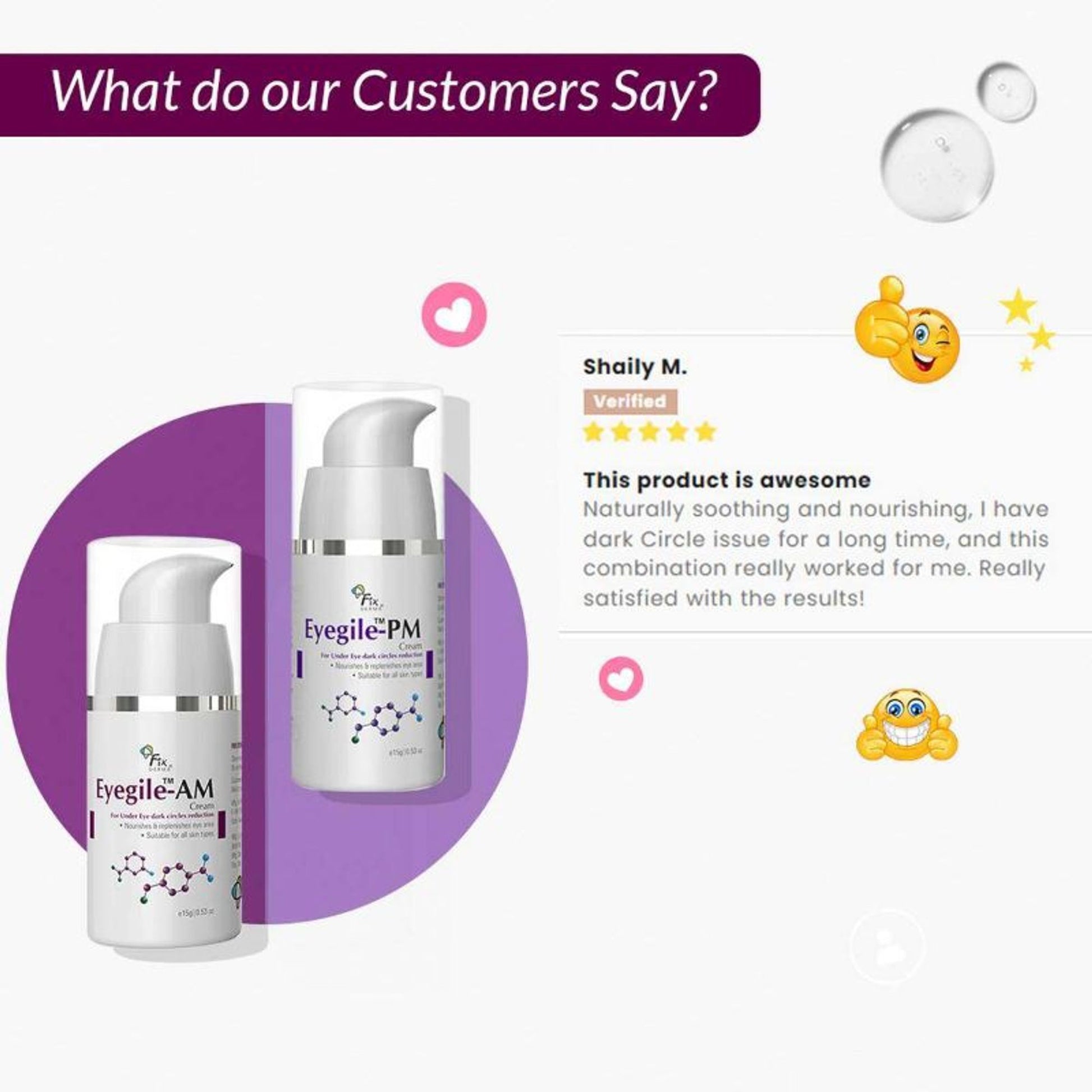 Fixderma Eyegile Day And Night Under Eye Cream