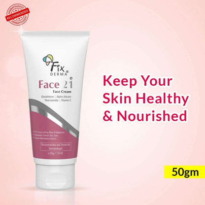 Fixderma 2% Niacinamide Face Cream with Alpha Arbutin, anti-aging moisturizer for women, shown in the image.
