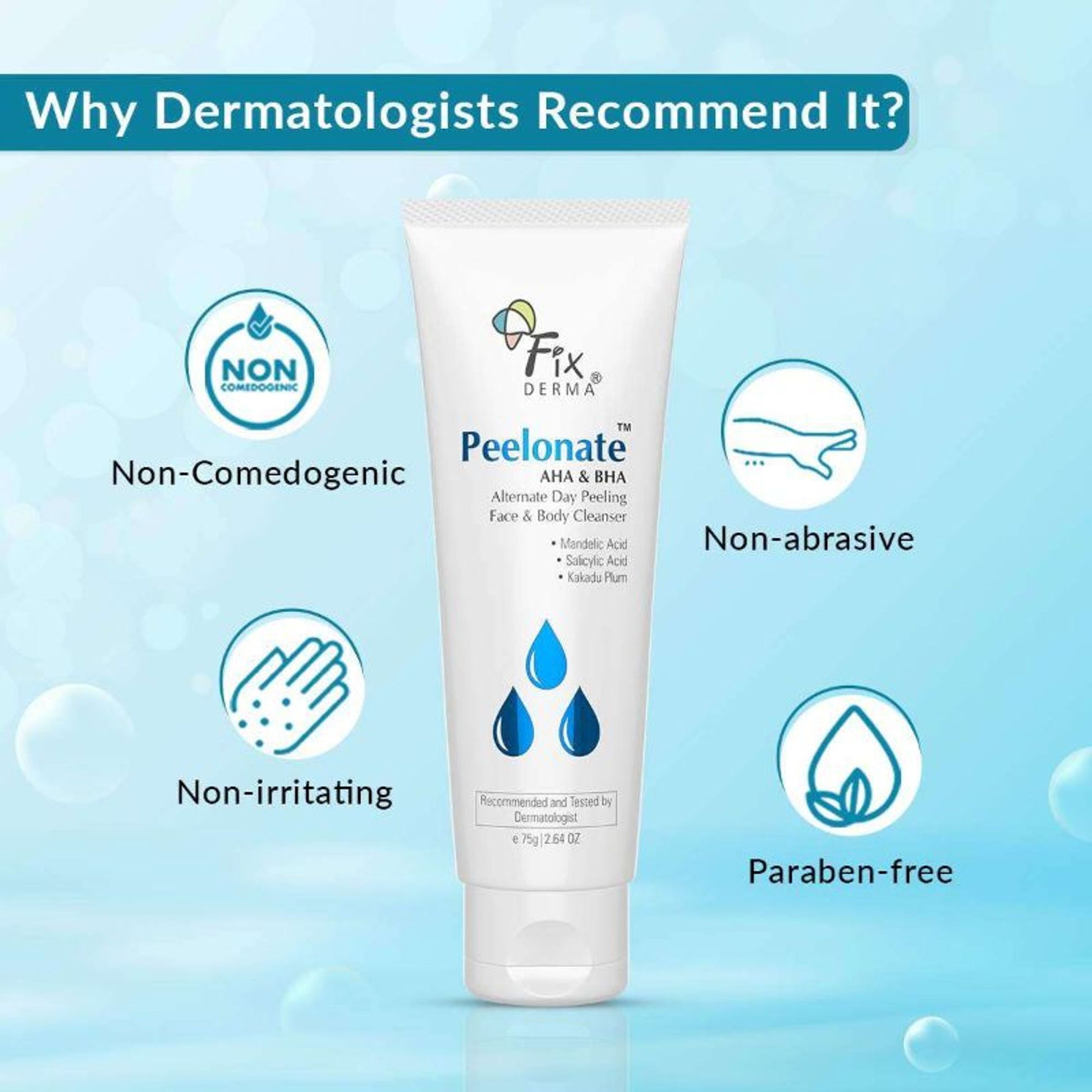 Fixderma Peelonate AHA & BHA Face Cleanser