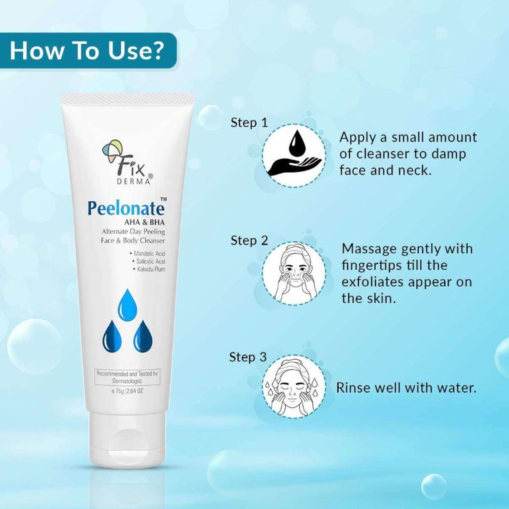 Fixderma Peelonate AHA & BHA Face Cleanser