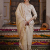 Dhiyona IE Floral Embroidered Liva Kurta with Trousers & Dupatta