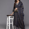 Dhiyona VA Women's Ethnic Motifs Printed Regular Thread Work Kurta with Trousers & With Dupatta