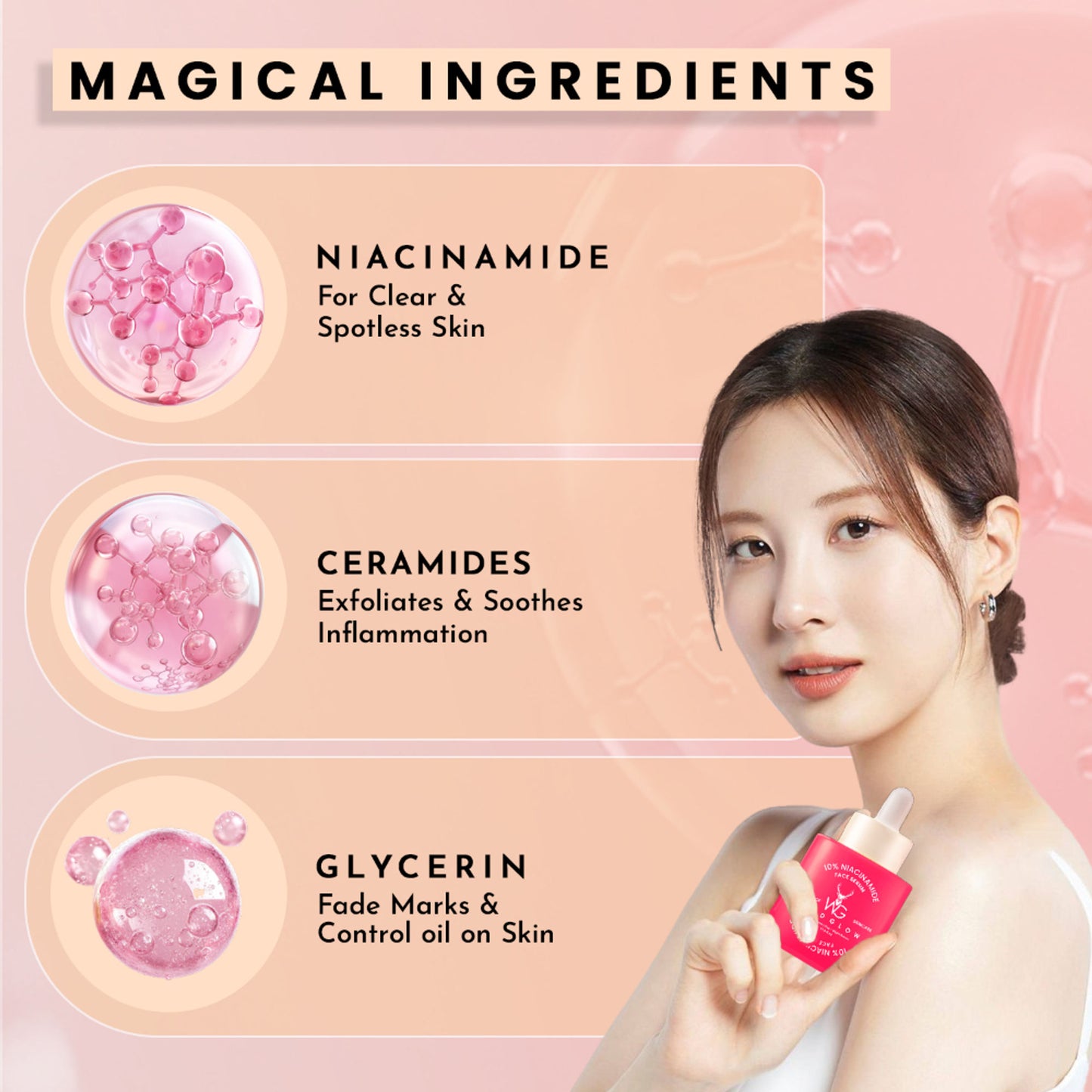 WILDGLOW 10% Niacinamide Face Serum for Pore Minimizing & Even Skin Tone