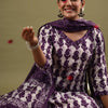 Dhiyona IE V-Neck Paisley Printed Regular Pure Cotton Kurta Set
