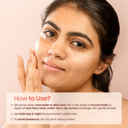 Nat Habit Kumkumadi Youth Revitalising Facial Oil, For Uneven Skin & Dark Spot Removal
