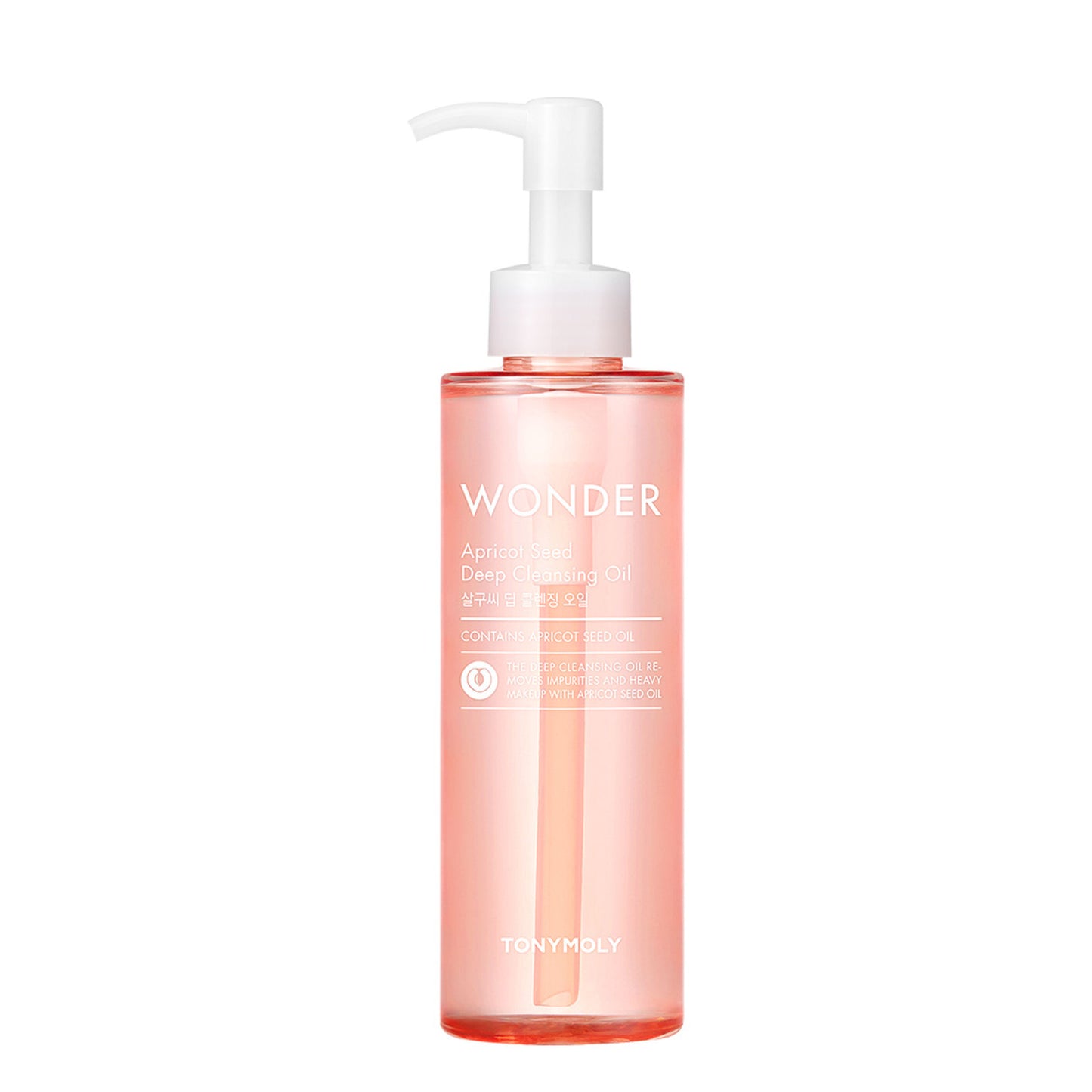 TONYMOLY Korean Wonder Apricot Seed Deep Cleansing Oil to Remove Heavy Makeup & Pore Impurities