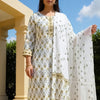 Indyancart IE Women Ethnic Motifs Printed Cotton Kurta with Trousers & Dupatta