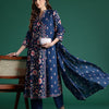 Dhiyona IE Floral Printed Angrakha Pure Cotton Kurta with Trousers & Dupatta