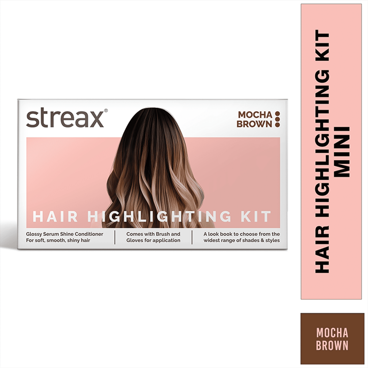 Streax Mini Hair Colour Highlight Kit - Mocha Brown