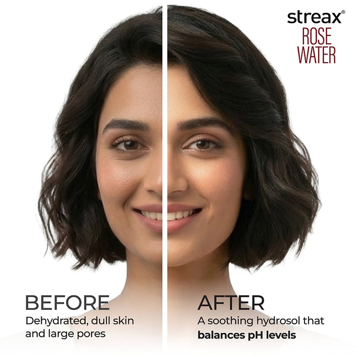 Streax 100% Steam Distilled Rose Water Face Mist/Face Toner Spray