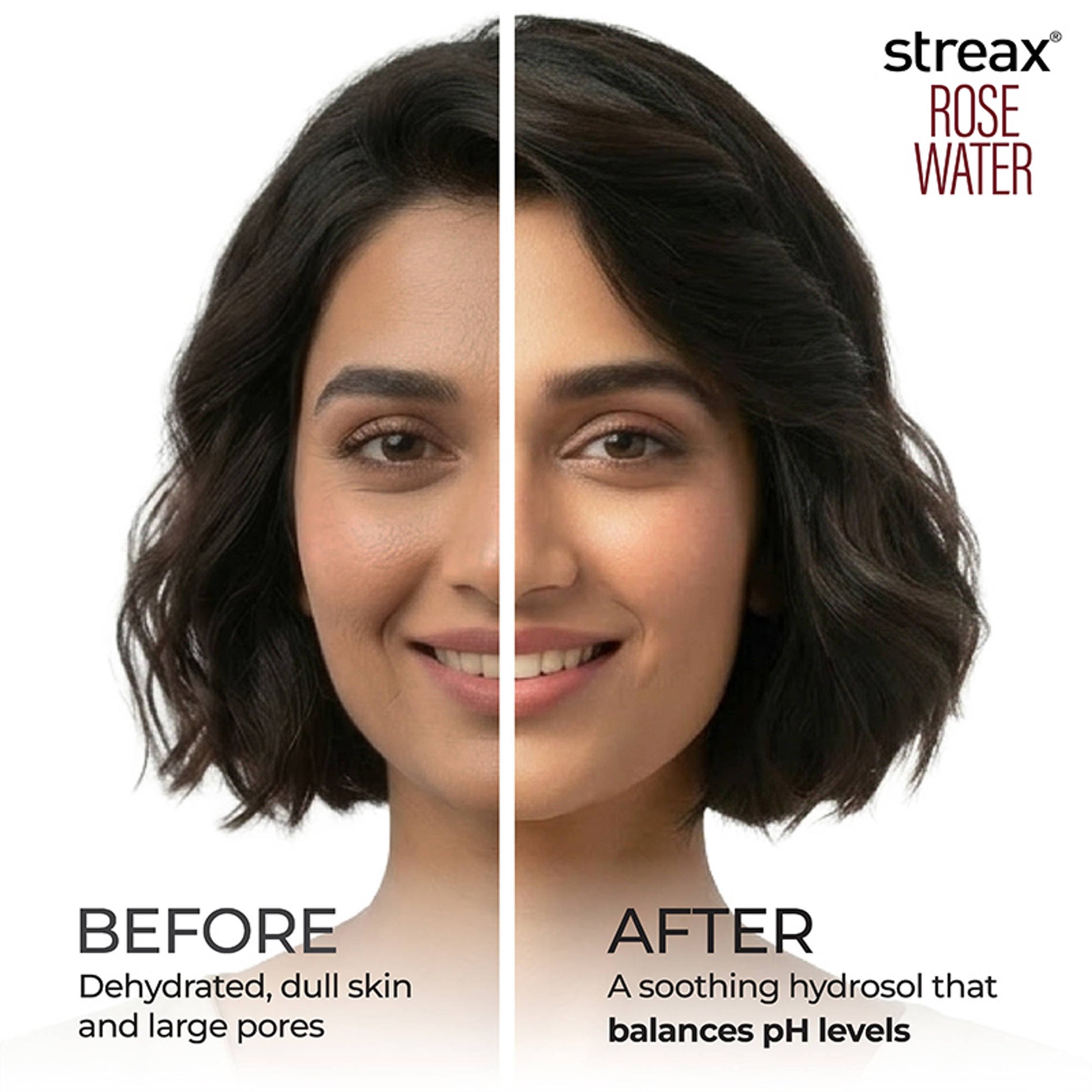Streax 100% Steam Distilled Rose Water Face Mist/Face Toner Spray