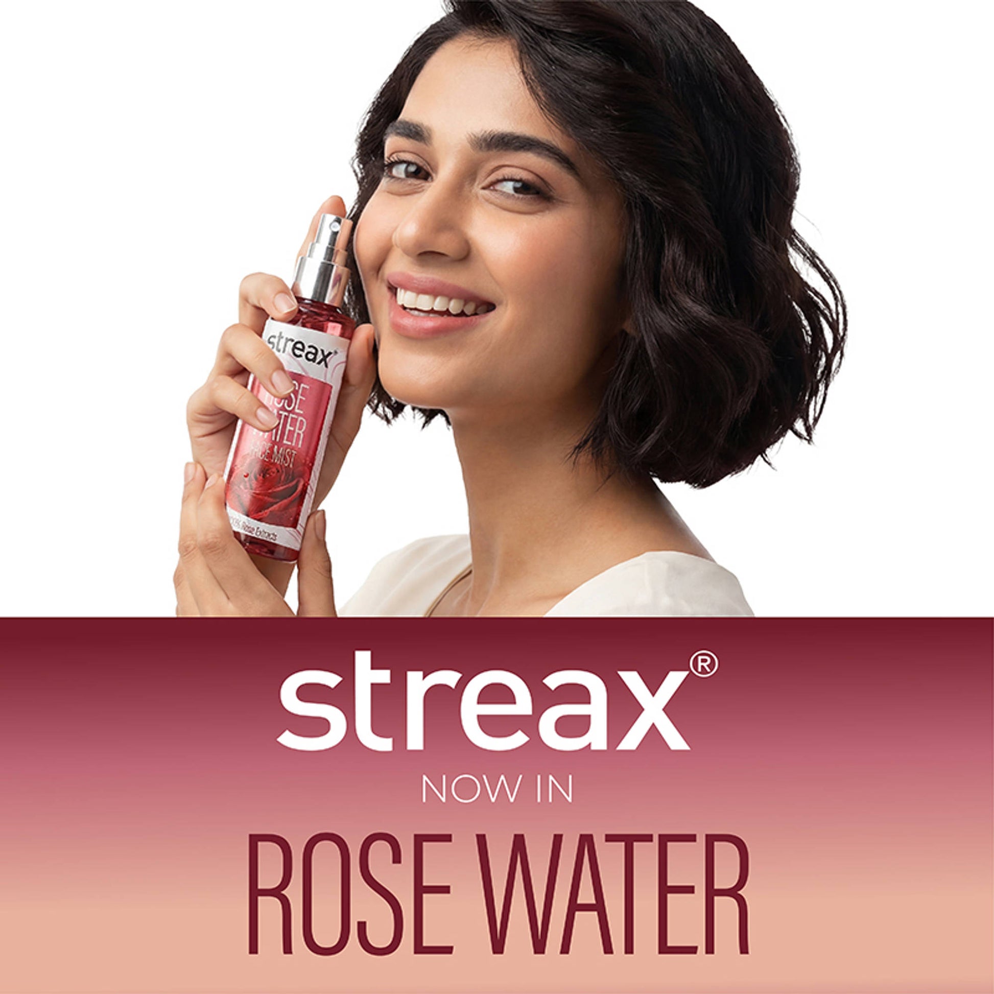 Streax 100% Steam Distilled Rose Water Face Mist/Face Toner Spray