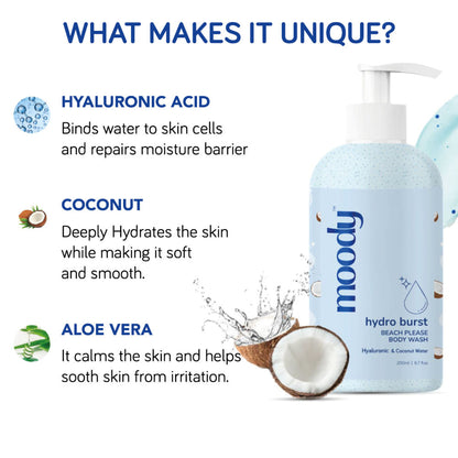 Moody Hydro Burst Beach Please Body wash