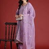 Dhiyona IE Ethnic Motifs Embroidered Kurta with Trousers & With Dupatta