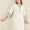 Dhiyona IE Women Solid Embroidered Kurta with Trousers