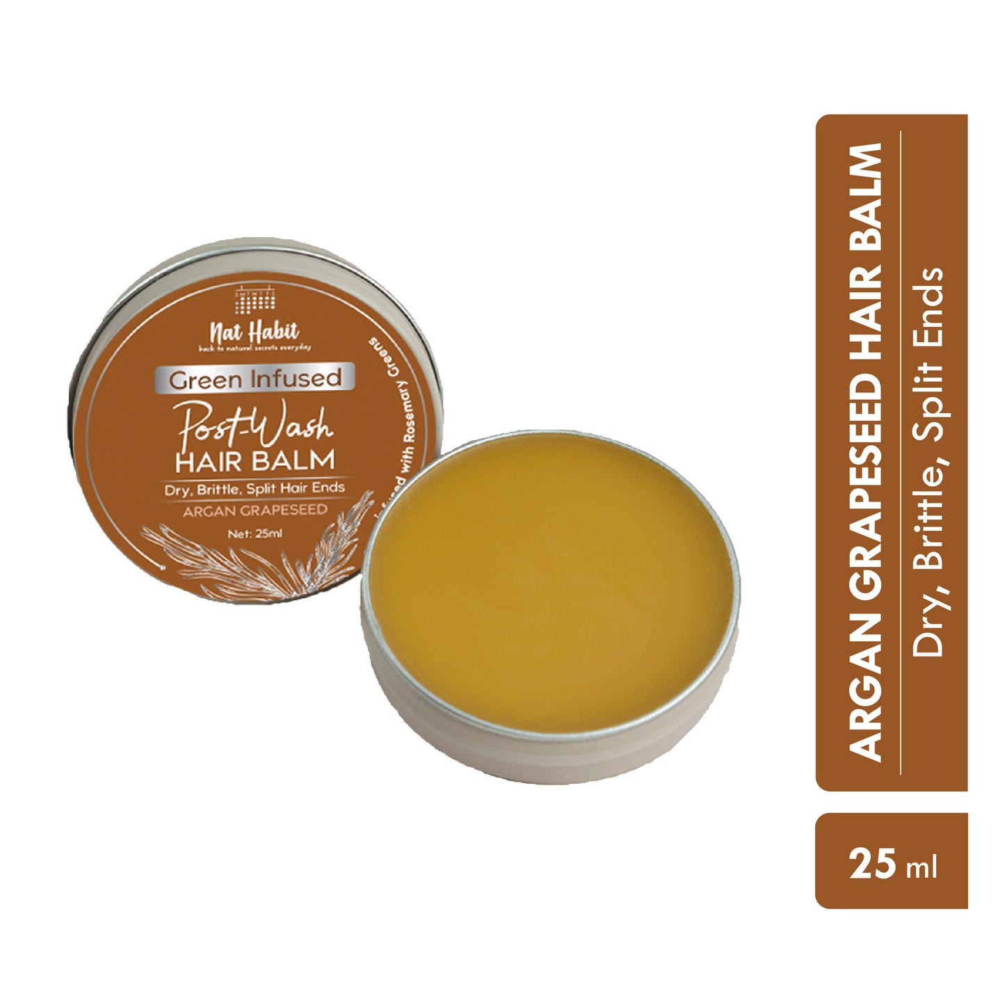 Nat Habit Green Infused Post-Wash Hair Balm Argan Grapeseed
