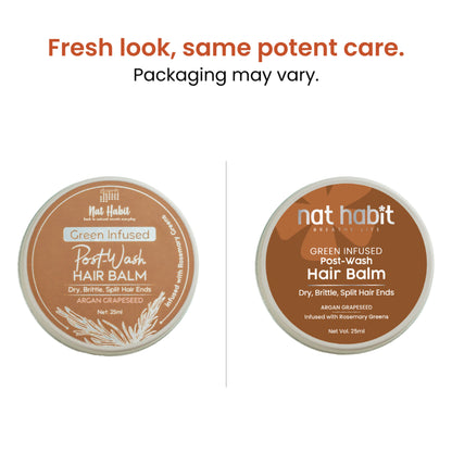 Nat Habit Green Infused Post-Wash Hair Balm Argan Grapeseed