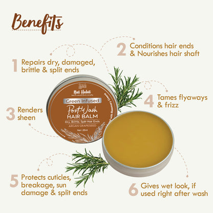 Nat Habit Green Infused Post-Wash Hair Balm Argan Grapeseed