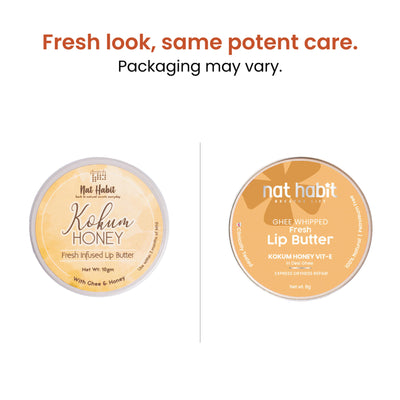 Nat Habit Desi Ghee & Honey Lip Balm - Kokum Honey Lip Butter For Lip Pigmentation & Lip Lightening