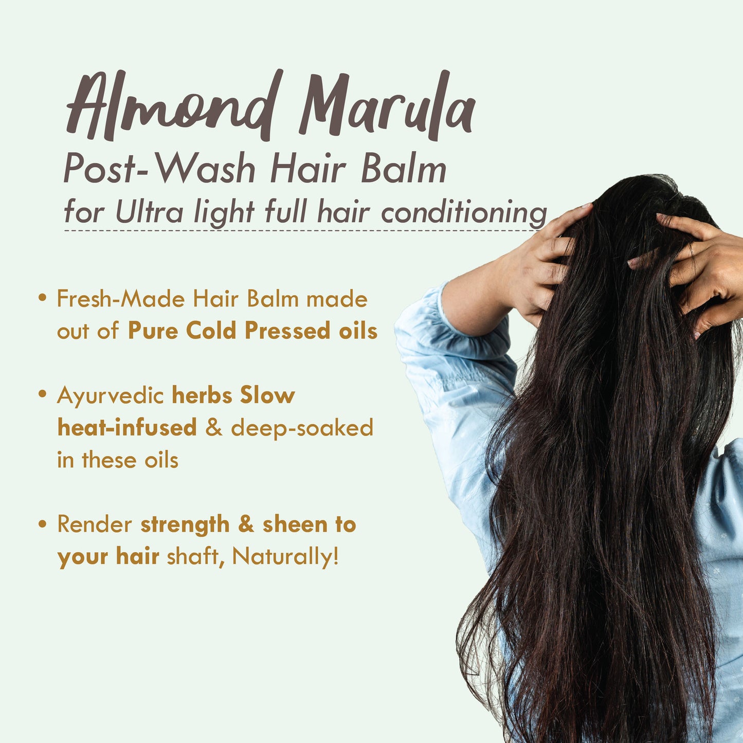 Nat Habit Green Infused Post-Wash Hair Balm - Almond Marula
