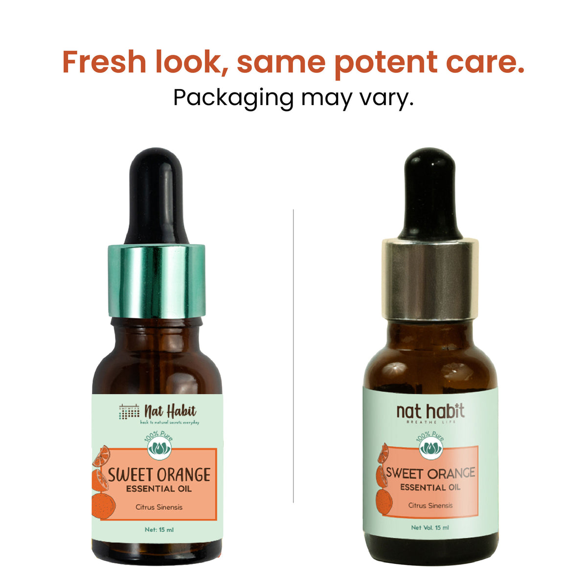 Nat Habit Pure Sweet Orange Essential Oil, Acne, Blemish, De-Tan, Aromatherapy, Diffuser - 100% Pure