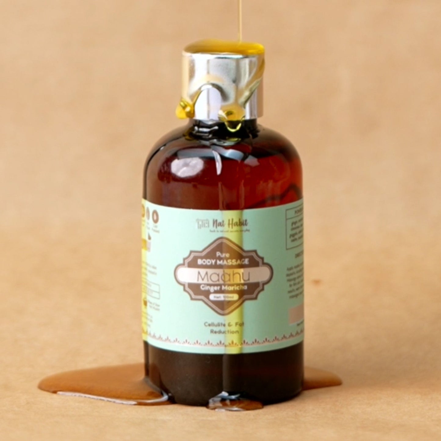 Nat Habit Pure Ginger Maricha Maahu Ayurvedic Body Massage Oil